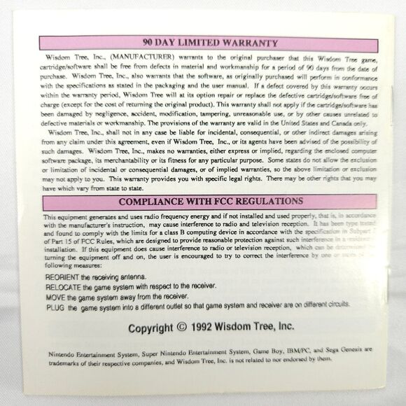 Exodus Journey to the Promise Land Game Boy Instruction Manual Booklet *Only* - Picture 2 of 6